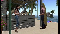 Sex at the beach bar